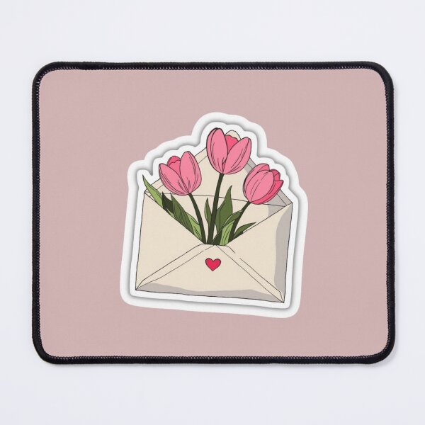 Item preview, Pink Tulips in Envelope Coquette Floral Aesthetic designed and sold by Ayiita.