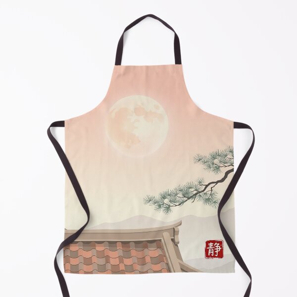 Item preview, Vintage Watercolor Flying Cranes Full Moon Temple Art Vector designed and sold by Shutter-Dragon.