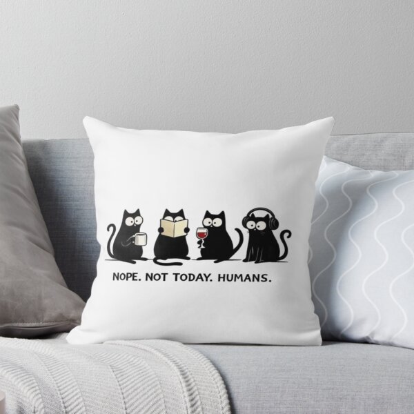 Item preview, Black Cat Squad – Nope Not Today Humans Funny Cat Lover Design designed and sold by anemiche.