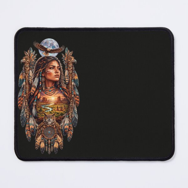 Item preview, Spirit of the Canyon Native American Woman & Eagle Fantasy Art designed and sold by VALKYRAART53.
