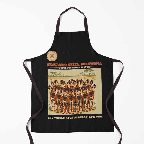 Item preview, Okavango Delta Botswana Wild Dog Landlord Vintage Safari designed and sold by StillHereWild.co.