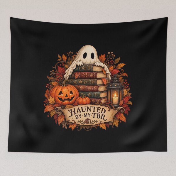 Item preview, Haunted by My TBR – Cozy Autumn Bookish Design designed and sold by Scarlett-Goods.