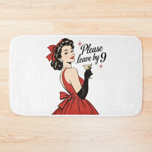 Item preview, Please Leave by 9 - Retro Humor designed and sold by CampAndCoast.