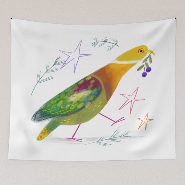 Item preview, Colorful Bird with Berries and Stars designed and sold by Drsadle39l.