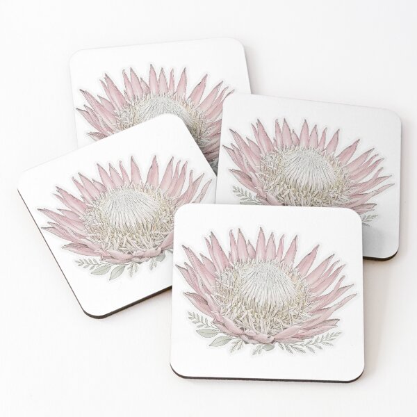 Item preview, Pink Protea Sticker | Single Bloom Die Cut Sticker | Fine Line Botanical Decal | Aesthetic Tropical Flower Sticker designed and sold by FineLineBotanical .