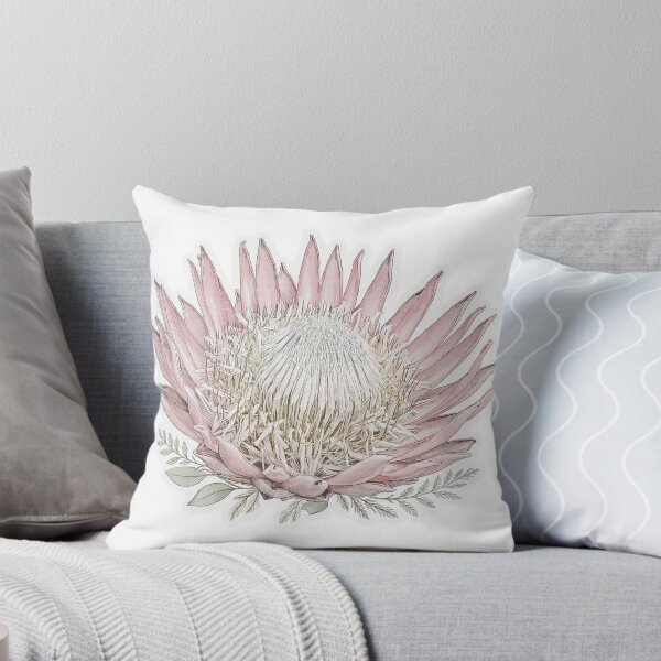Item preview, Pink Protea Sticker | Single Bloom Die Cut Sticker | Fine Line Botanical Decal | Aesthetic Tropical Flower Sticker designed and sold by FineLineBotanical .