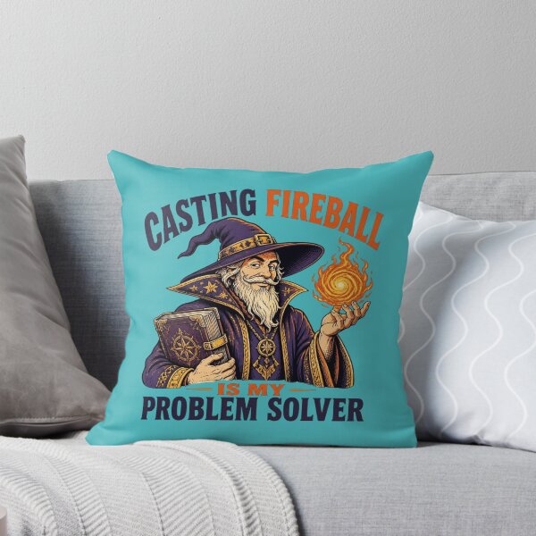 Item preview, Casting Fireball Is My Problem Solver Wizard Tabletop RPG designed and sold by Dice_Goblin_Studio.