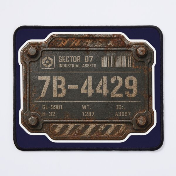 Item preview, Industrial Sci-Fi Metal Plate 7B-4429 designed and sold by MargaretPolanco.