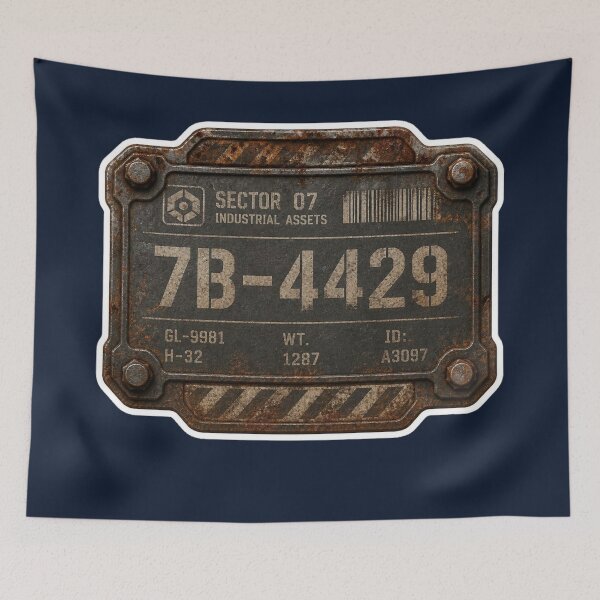 Item preview, Industrial Sci-Fi Metal Plate 7B-4429 designed and sold by MargaretPolanco.