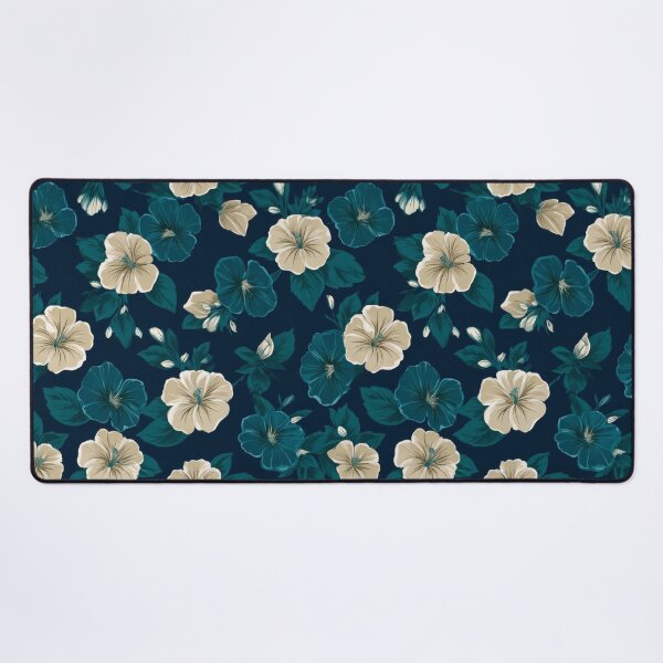 Item preview, Teal Gold Petunia Meander Pattern designed and sold by ArtfulAdv.