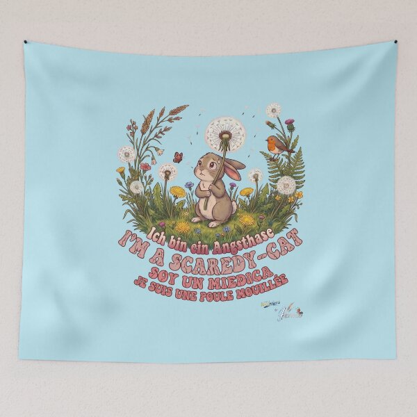Item preview, WILDWISERS by HERMIE: Bunny / Rabbit - I'm a Scaredy-Cat designed and sold by HERMIE-design.