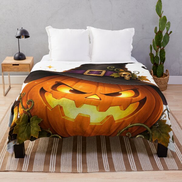 Item preview, Glowing Halloween Pumpkin in a Witch Hat designed and sold by PRINTIONAL.