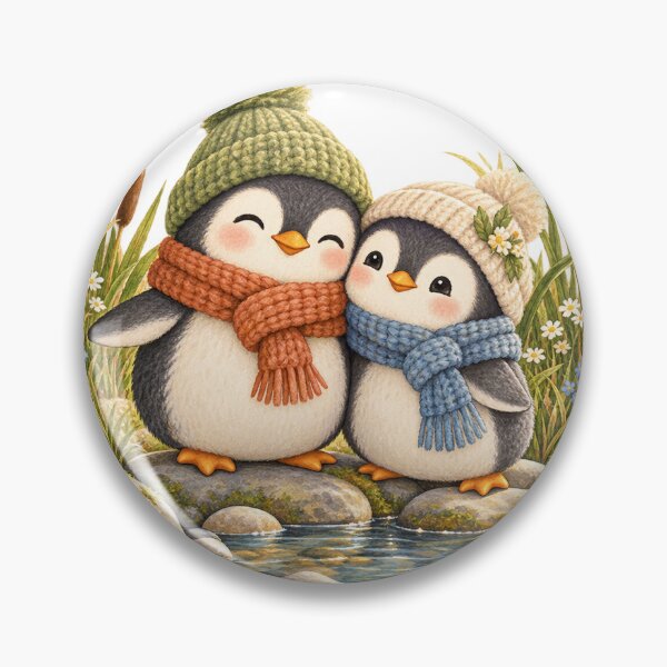 Artikelvorschau, Penguins Snuggle by Riverside Meadow entworfen und verkauft von WunkusWorld.