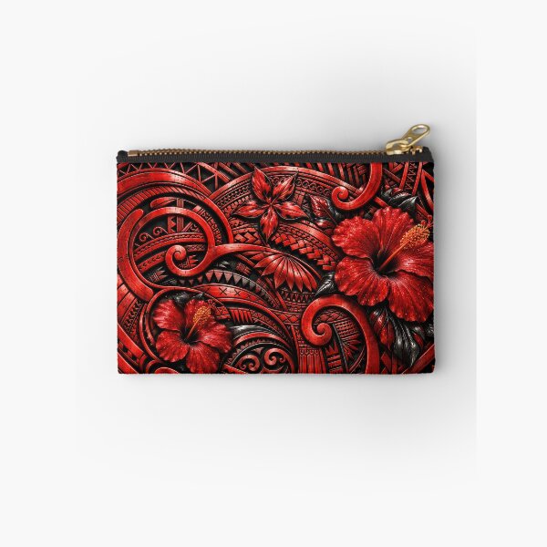 Item preview, Red Polynesian Tribal Hibiscus – Tropical Island Pattern designed and sold by artistwill.