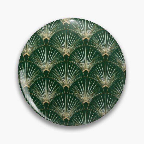 Item preview, Emerald Gold Art Deco Sunburst Pattern designed and sold by ArtfulAdv.