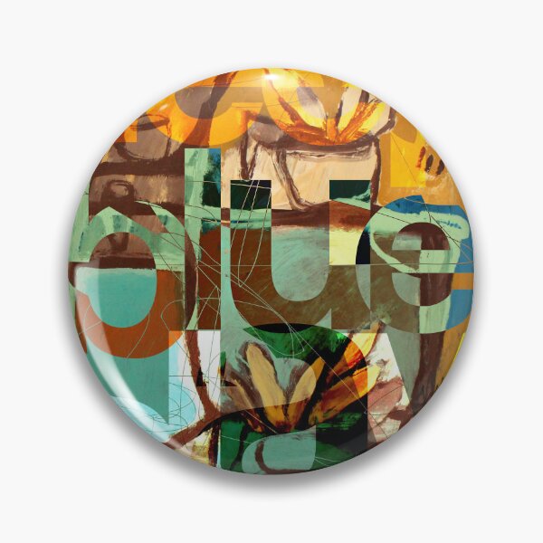 Item preview, Deep Blue Day Collage Art designed and sold by Lifer Art and Design.