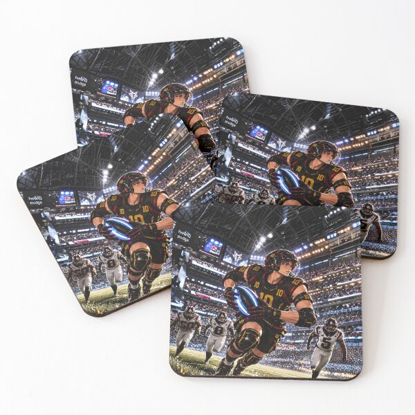 Item preview, Danix Cyberpunk Football Charge Poster Design designed and sold by Kenzie & Co.
