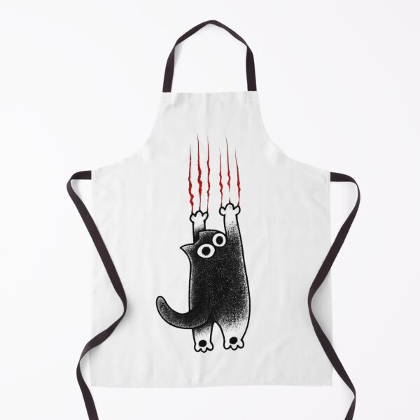 Item preview, Funny Black Cat Hanging On Claws – Cute Spooky Cat Halloween Design designed and sold by anemiche.