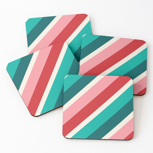 Item preview, Retro Diagonal Christmas Candy Stripe designed and sold by YesterdayColl.