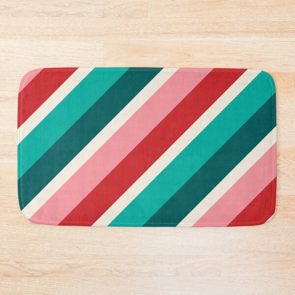 Item preview, Retro Diagonal Christmas Candy Stripe designed and sold by YesterdayColl.