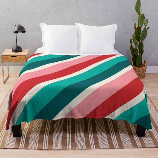 Item preview, Retro Diagonal Christmas Candy Stripe designed and sold by YesterdayColl.