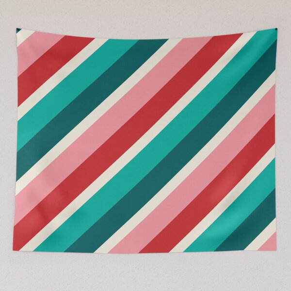 Item preview, Retro Diagonal Christmas Candy Stripe designed and sold by YesterdayColl.