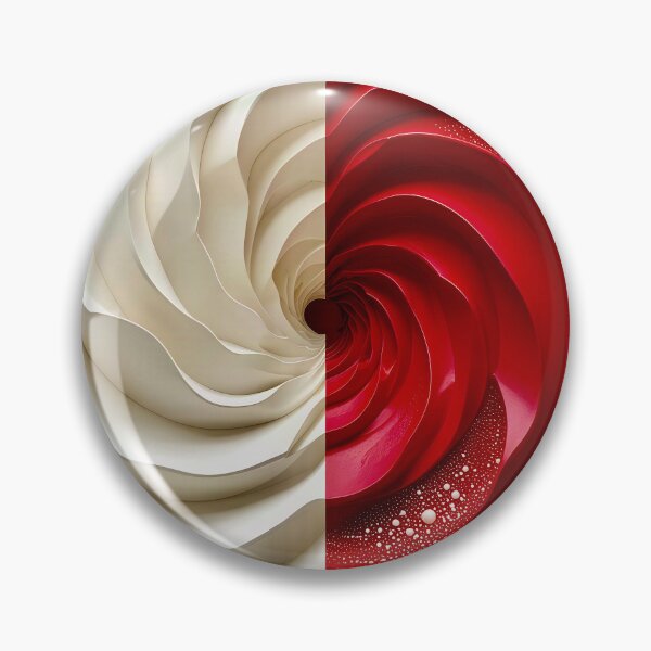 Item preview, Ruby Red and Ivory Porcelain Waves designed and sold by Vicky Brago-Mitchell®.