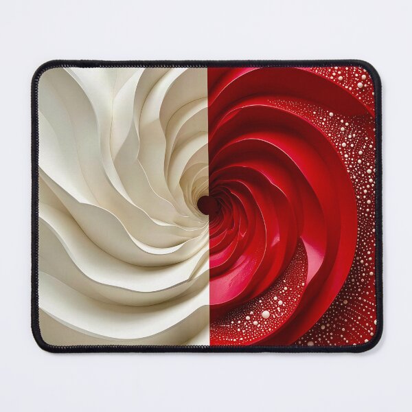 Item preview, Ruby Red and Ivory Porcelain Waves designed and sold by Vicky Brago-Mitchell®.