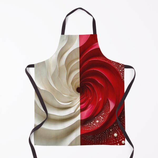 Item preview, Ruby Red and Ivory Porcelain Waves designed and sold by Vicky Brago-Mitchell®.