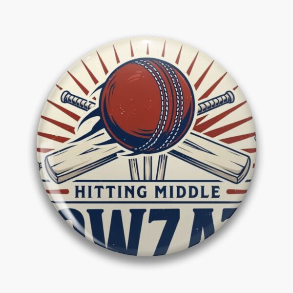 Item preview, Pitching Inline Hitting Middle – Vintage Cricket T-Shirt designed and sold by robertalan1958.