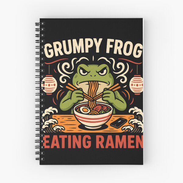 Item preview, Grumpy Frog Eating Ramen designed and sold by PAinTIENCE.