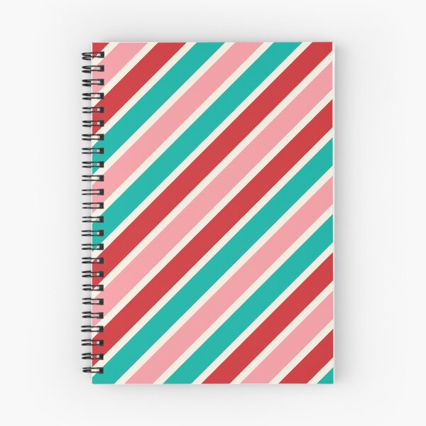 Item preview, Diagonal Candy Stripes in Red Pink Mint and Cream designed and sold by YesterdayColl.