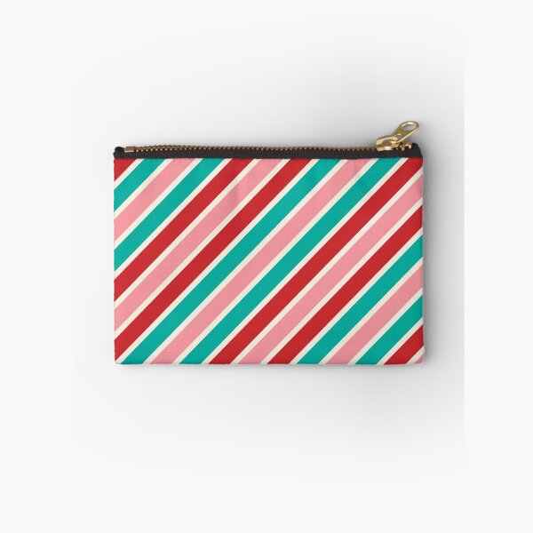 Item preview, Diagonal Candy Stripes in Red Pink Mint and Cream designed and sold by YesterdayColl.