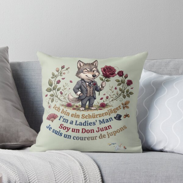 Item preview, WILDWISERS by HERMIE: Wolf - I'm a ladies' man designed and sold by HERMIE-design.