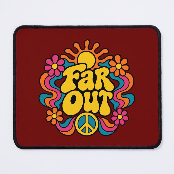 Item preview, Retro Groovy Far Out Peace Sign & Flowers 70s Vibe designed and sold by Far Out Goods.