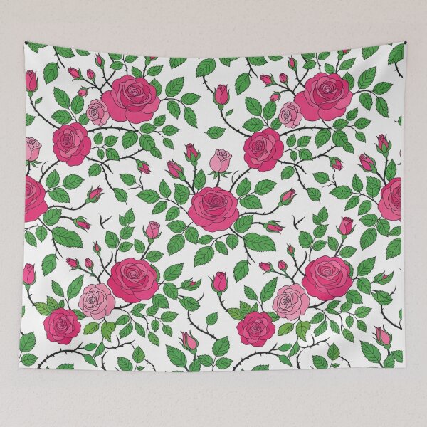 Item preview, Beautiful Red Roses Pattern With Green Leaves    designed and sold by Owcomm.