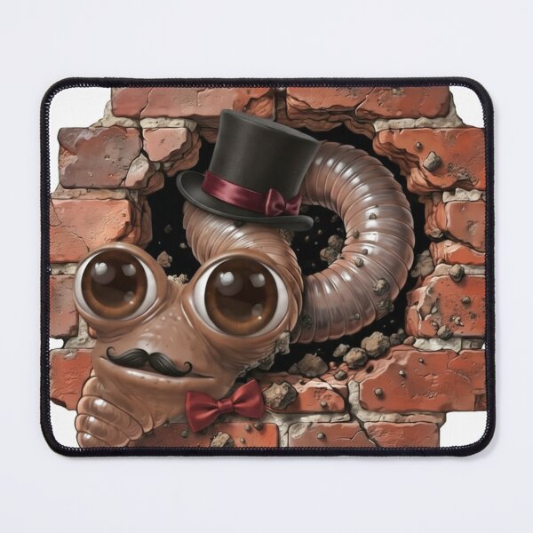 Item preview, Dapper Gentleman Worm Breaking Through Brick Wall designed and sold by Lespribos .
