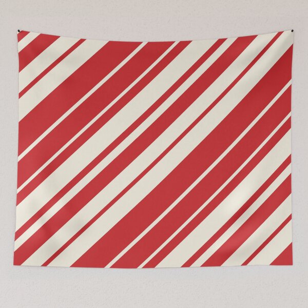 Item preview, Diagonal Christmas Candy Cane Stripe designed and sold by YesterdayColl.