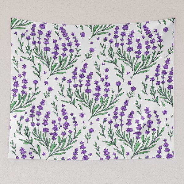 Item preview, Beautiful Lavender Floral Pattern Illustration designed and sold by Owcomm.