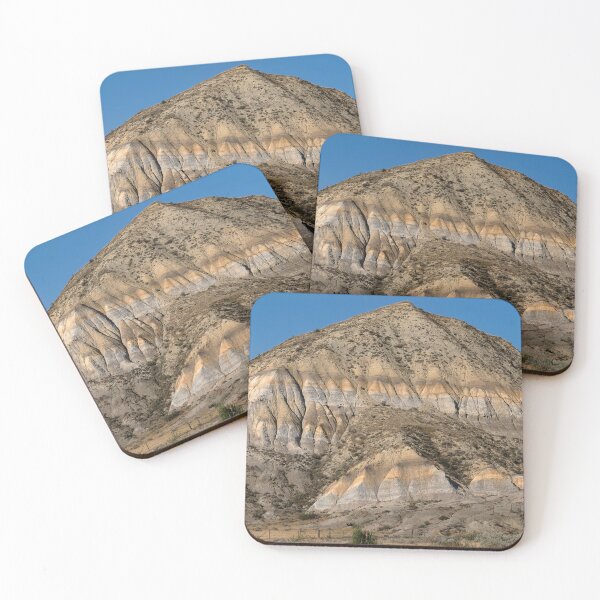 Item preview, Lone Butte in North Dakota showing bentonitic clay layers designed and sold by lisavonbiela.