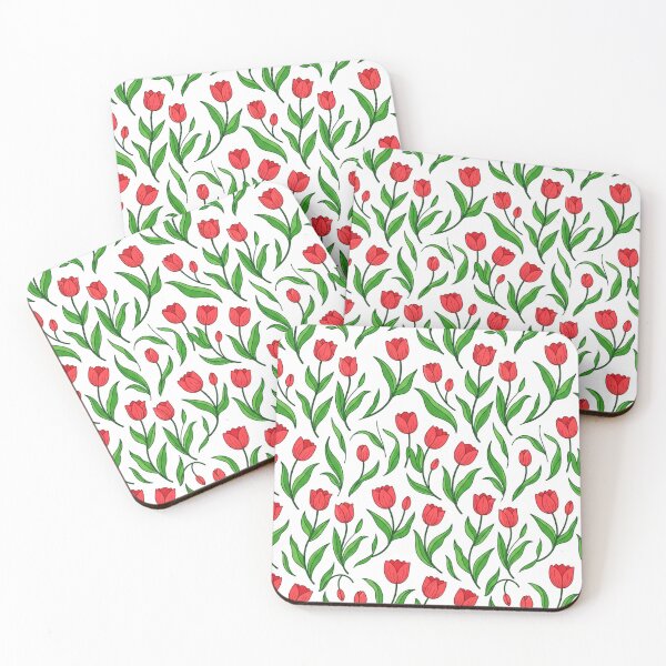 Item preview, Red Tulip Flowers Spring Garden Pattern designed and sold by Owcomm.