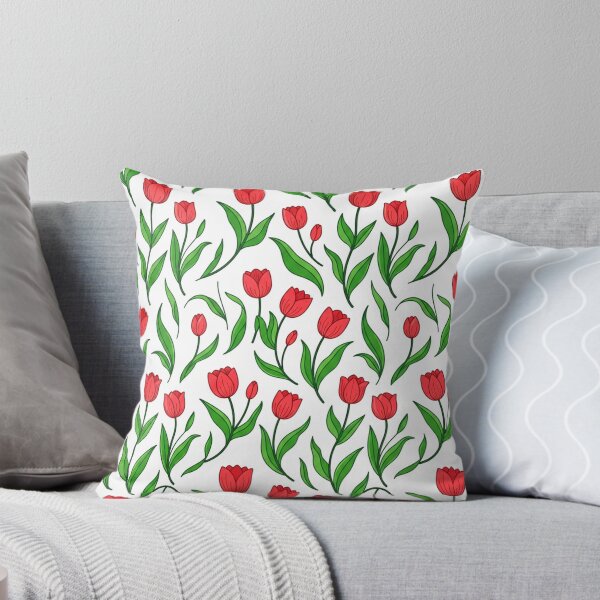 Item preview, Red Tulip Flowers Spring Garden Pattern designed and sold by Owcomm.