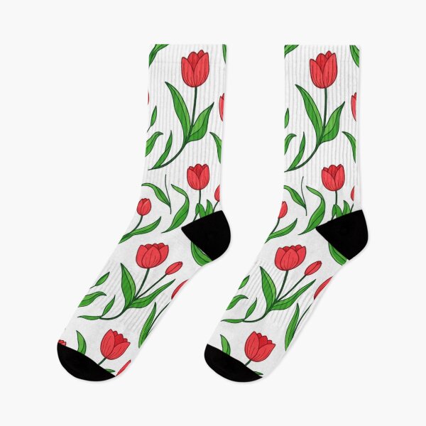 Item preview, Red Tulip Flowers Spring Garden Pattern designed and sold by Owcomm.