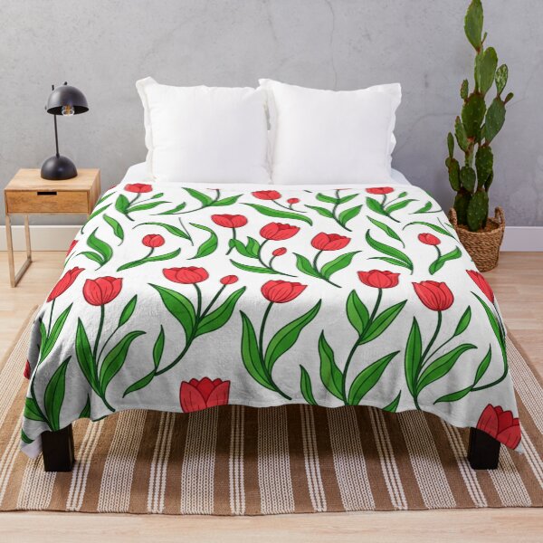 Item preview, Red Tulip Flowers Spring Garden Pattern designed and sold by Owcomm.