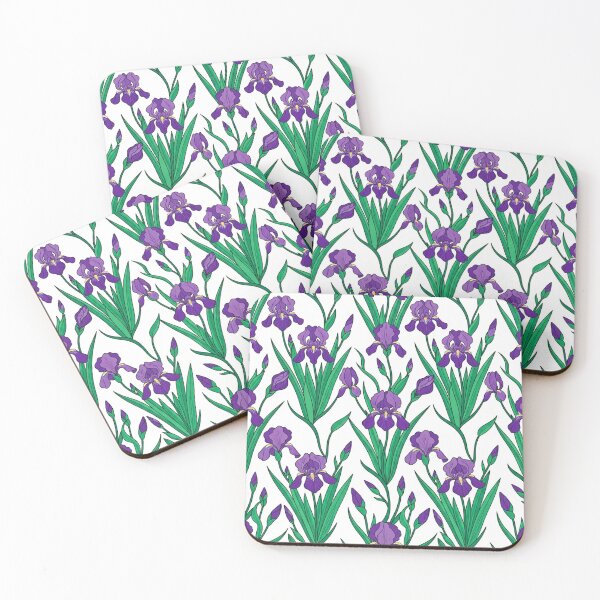 Item preview, Purple Iris Flower Floral Botanical Pattern    designed and sold by Owcomm.
