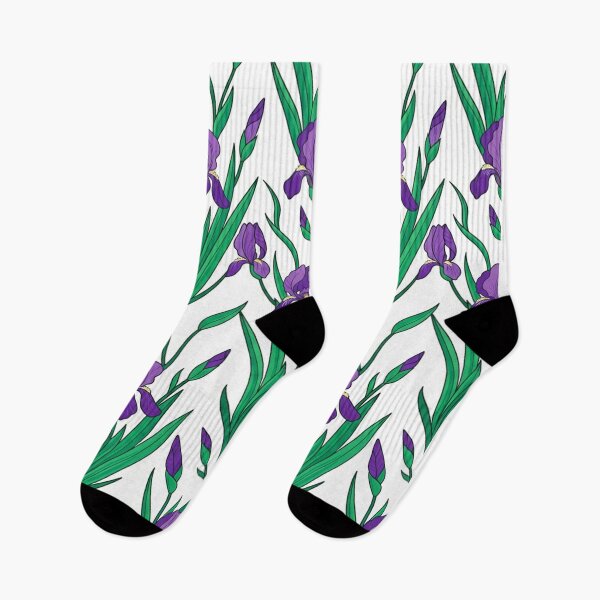 Item preview, Purple Iris Flower Floral Botanical Pattern    designed and sold by Owcomm.