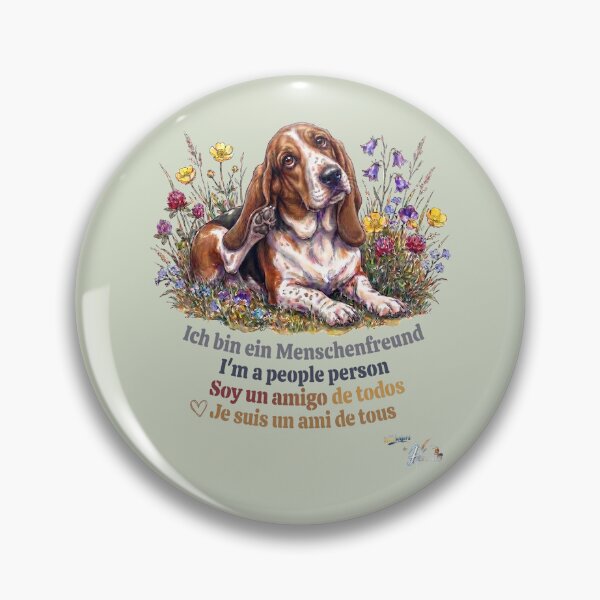 Item preview, WILDWISERS by HERMIE: Dog / Basset Hound - I'm a people person designed and sold by HERMIE-design.