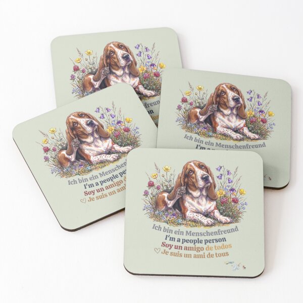 Item preview, WILDWISERS by HERMIE: Dog / Basset Hound - I'm a people person designed and sold by HERMIE-design.