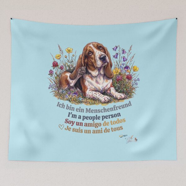 Item preview, WILDWISERS by HERMIE: Dog / Basset Hound - I'm a people person designed and sold by HERMIE-design.