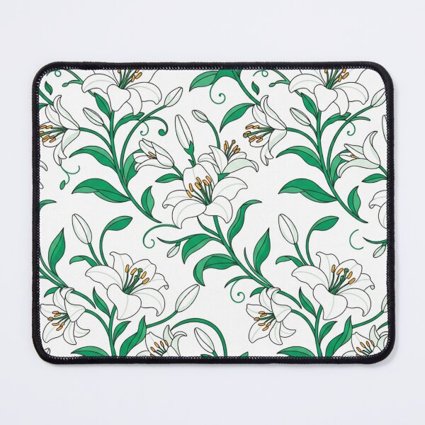 Item preview, Elegant White Lily Floral Botanical Pattern designed and sold by Owcomm.